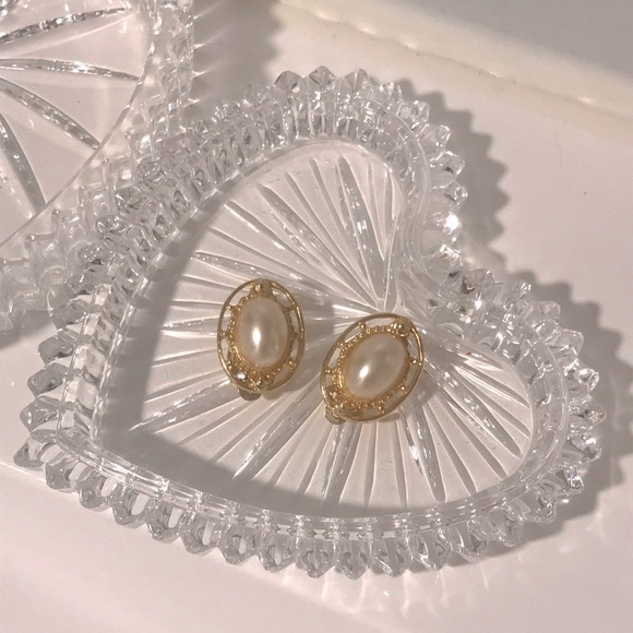 Vintage Jewelry - Vintage Dior Style Costume Jewellery Earrings